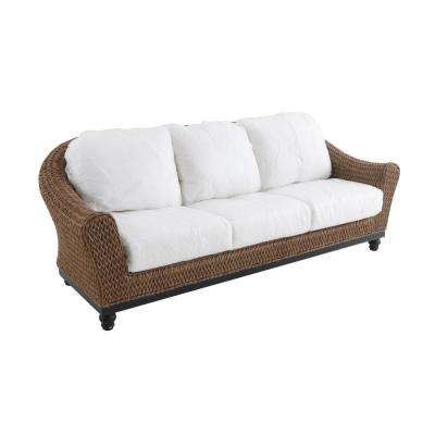 wicker sofa camden light brown wicker outdoor sofa with cushions included, choose your MXCFKGN