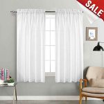 window drapes jinchan sheer white curtains for bedroom 72 inch long drapes curtain set CPJRPBY