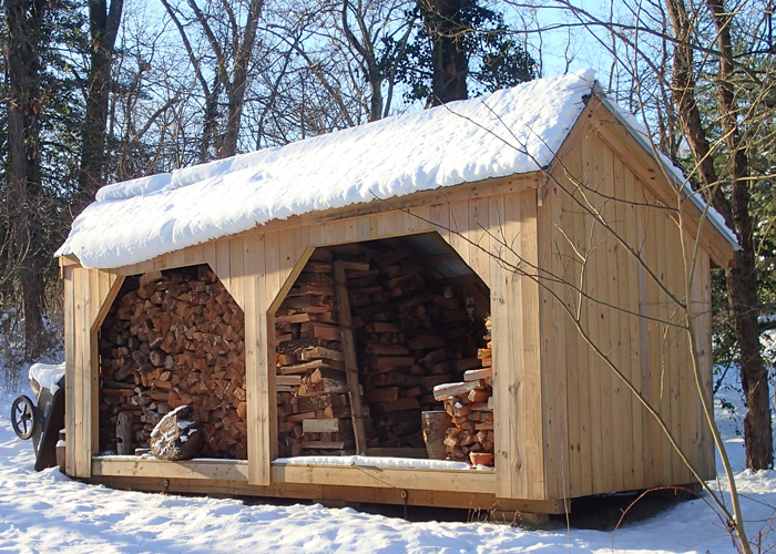 wood shed ... 8x20 woodbin - exterior ... QYQYSKV