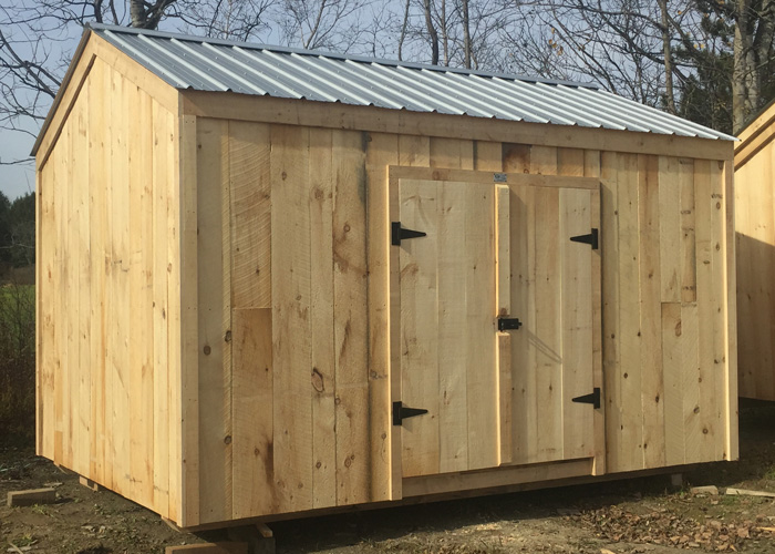 wood storage sheds ... 10x14 new yorker option a - exterior ... NKCVTBN