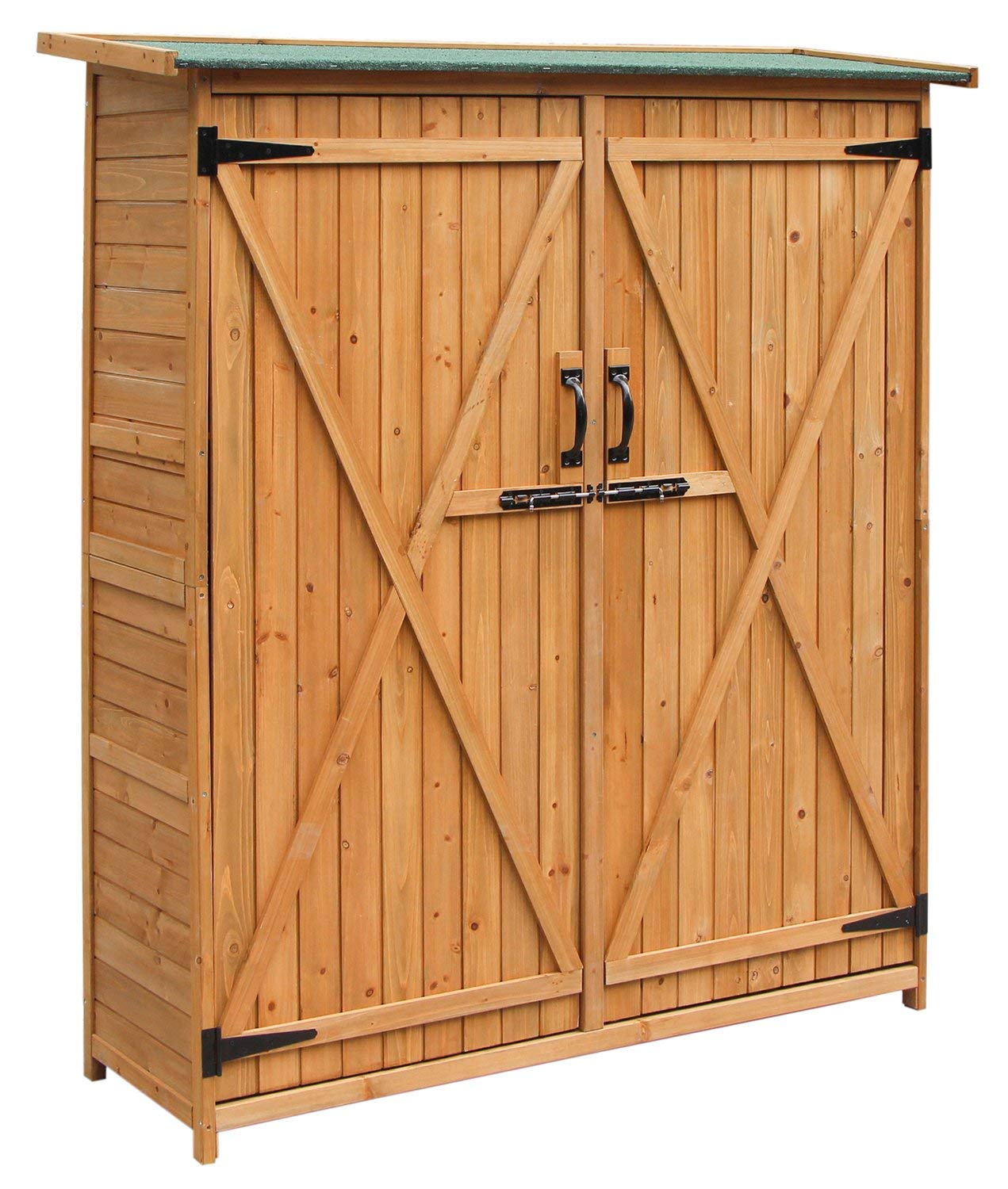 wood storage sheds amazon.com : merax wooden outdoor garden shed with fir wood medium storage KSIDQMB