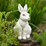 woodcut-style rabbit garden statue HRPSSVF