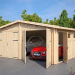 wooden double garage e with double doors ZGWAUUN