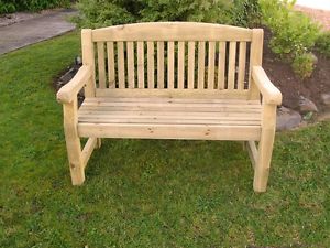 wooden garden benches image is loading athol-chunky-4-foot-wooden-garden-bench-brand- OAZXRGK