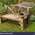 wooden garden benches ornate, rustic, wooden garden bench seat made from recycled wooden parts, DQGLMEG