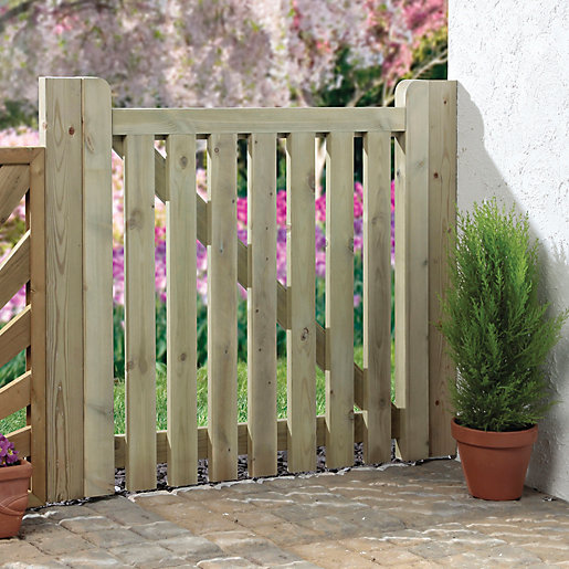 wooden garden gates wickes palisade open slatted timber gate - 915 x 895 mm DHATDHE