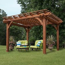 wooden gazebo wooden outdoor gazebo patio pavilion cedar pergola 12u0027 x 10u0027 x ... VERQWPK