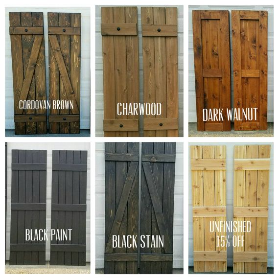 wooden shutters wood shutters board and batten exterior cedar by alittlecurbappeal |  exterior MJCXNXM