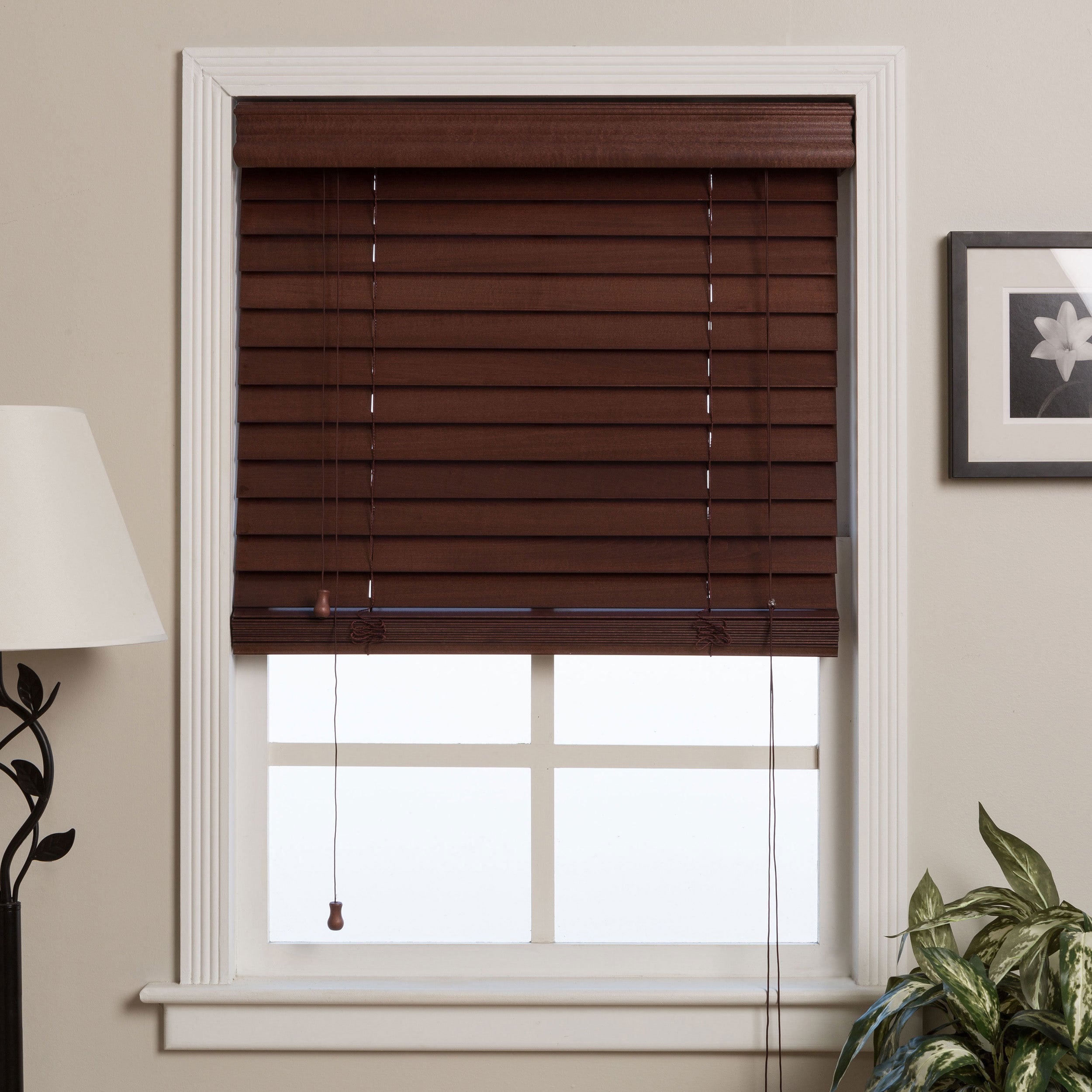 wooden window blinds shop arlo blinds customized 27-inch real wood window blinds - on sale UPPJZRW