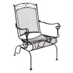 wrought iron chairs charleston wrought iron high back rocking chair (set of 2) DPVBUPB