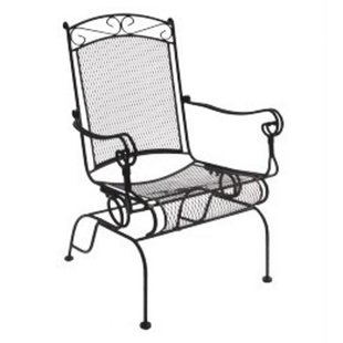 wrought iron chairs charleston wrought iron high back rocking chair (set of 2) DPVBUPB