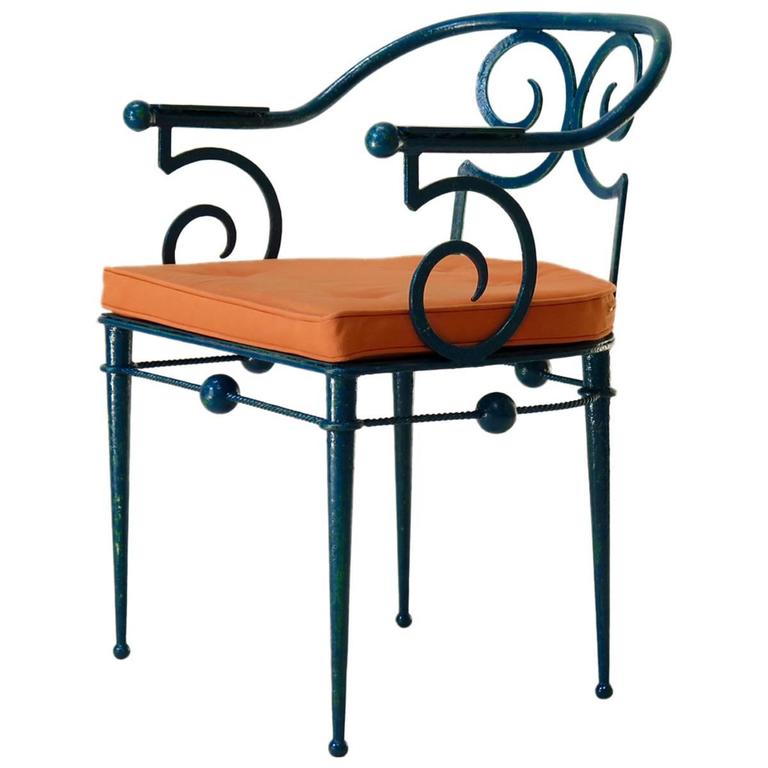 wrought iron chairs french art deco wrought-iron chair in the style of poillerat, circa 1930s UFMVSRC
