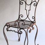 wrought iron furniture art deco jean-charles moreux painted wrought iron chairs set of 6 for HVJFZCX