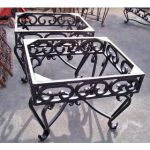 wrought iron furniture wrought iron end tables - heavy wrought iron end table bases $550.00 PAAPJMI
