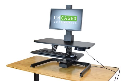 Electric Standing Desk Converter motorized sit stand up desktop