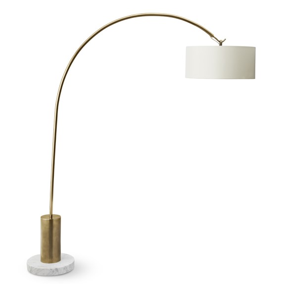 Arc Floor Lamp, Antique Brass | Williams Sonoma