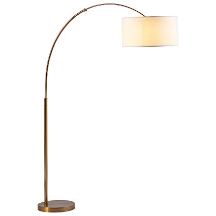 Rivet Brass Arc Floor Lamp, 76
