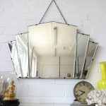 Vintage Large Art Deco Bevelled Edge Wall Mirror or by uulipolli