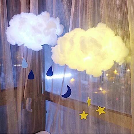 Highpot Baby Night Light Cute Cotton Cloud Shape Lamp DIY Handmade