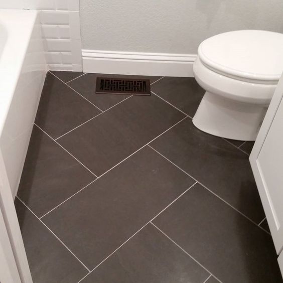 12x24 Tile Bathroom Floor. Could use same tile but different design