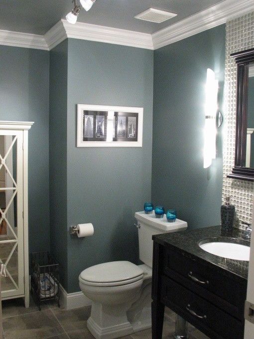 bathroom paint idea Benjamin Moore Smokestack Grey. love this color