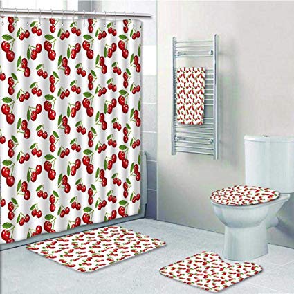 Amazon.com: 5-piece Bathroom Set-Includes Shower Curtain Liner