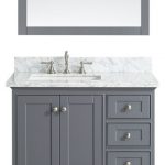 Jocelyn Bathroom Sink Vanity Set, White Marble Top - Transitional