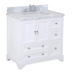 Madison 36-inch Bathroom Vanity (Carrara/White): Includes Italian