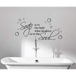 Amazon.com: (Large) Soap & Soul Quote Bathroom Wall Art Vinyl Decal