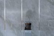 Grey marble bathroom wall panels with chrome silver strips, Cladding