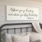 Bedroom wall decor Where you go I will go wood signs | things for