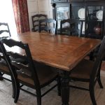 Paint dining room set black - leave top as wood and glass - | Ideas