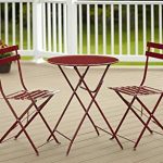 Amazon.com: Cosco Outdoor Bistro Set, 3 Piece, Folding, Red: Garden