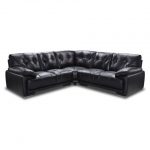 Plaza Corner Sofas: Black Luxury Suite