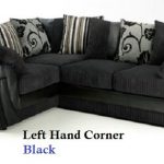 NEW ROYAL FABRIC CORNER SOFA (BLACK) u2013 Best Sofa In Uk