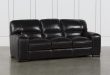 Grandin Blackberry Leather Sofa | Living Spaces