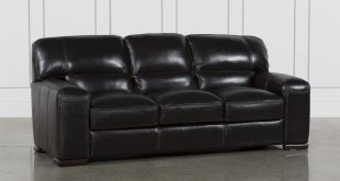 Grandin Blackberry Leather Sofa | Living Spaces