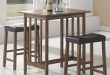 Amazon.com - 3pc Breakfast Table and Stools Set in Nut Brown - Table