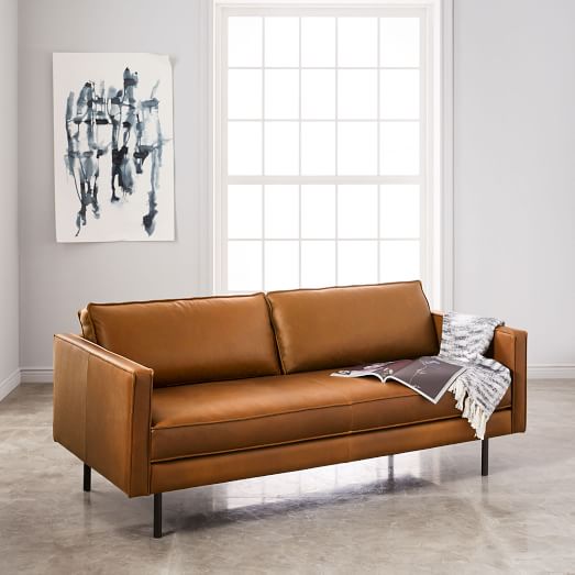 Axel Leather Sofa (76