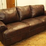 Ashley Brown Leather Sofa | Pittsburgh Furniture Outlet