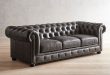 Southerlyn Charcoal Genuine Leather Chesterfield Sofa