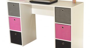 Kids Desk with Six Fabric Storage Bins, Multiple Colors - Walmart.com