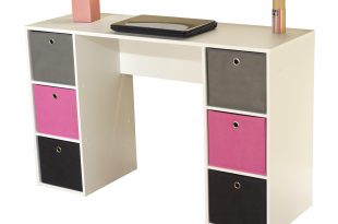 Kids Desk with Six Fabric Storage Bins, Multiple Colors - Walmart.com