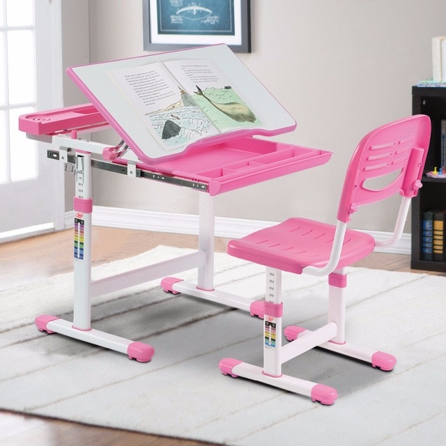 Giantex Height Adjustable Children's Desk Chair Set Multifunctional