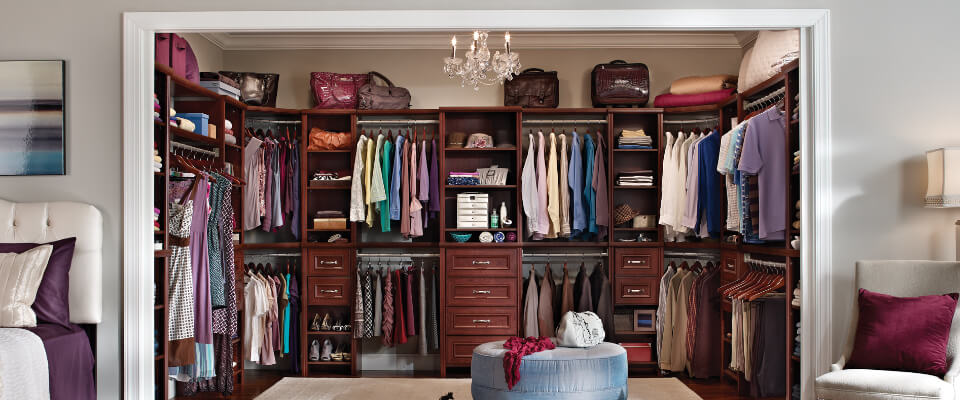 Keep your dresses organized
  with closet organizer system