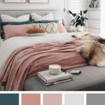 dusty pink, white and teal bedroom colors | Lovely Rooms | Bedroom