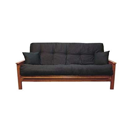 Amazon.com: Futon Cushion Black for Futons or Sleeper Sofas Queen