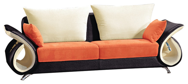 Orange And Black Modern Sofa - Contemporary - Sofas - by Titanic