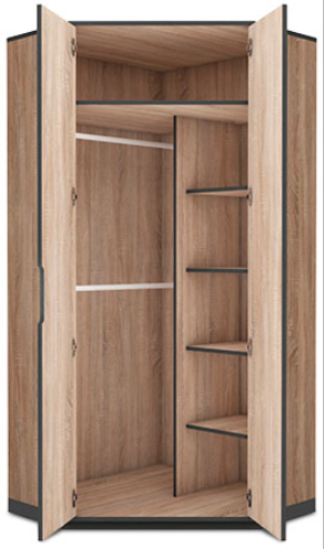 Delta 2 Door Corner Wardrobe Cupboard - Top Quality !