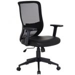 Shop Office Chairs PU Cushion Adjustable Swivel Mesh Desk Chairs